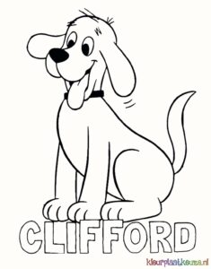 Clifford de grote rode hond kleurplaat