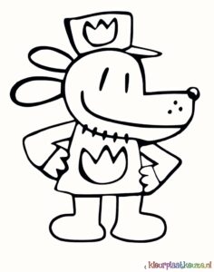 Dog Man kleurplaat