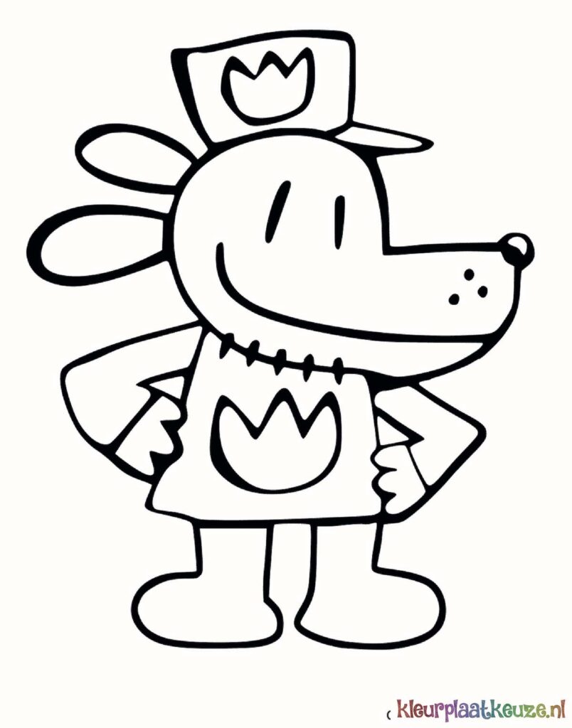 Dog Man kleurplaat