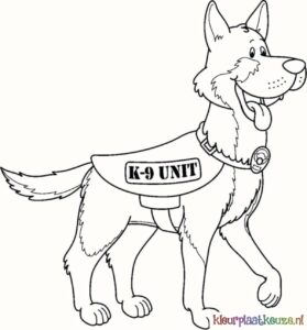 Duitse herder k9 kleurplaat