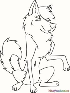 husky kleurplaat