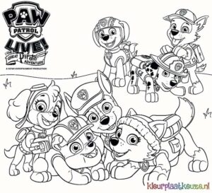 kleurplaat paw patrol avontuur