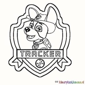 kleurplaat tracker paw patrol printbaar