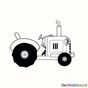 kleurplaat vintage tractor