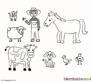 leuke boerderij kleurplaat