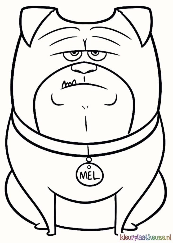 mel de hond kleurplaat