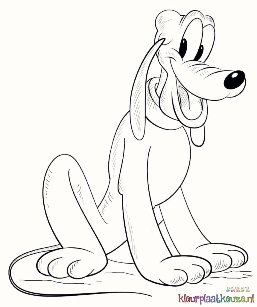 pluto disney kleurplaat