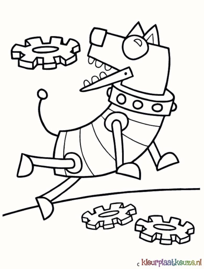 robot hond kleurplaat