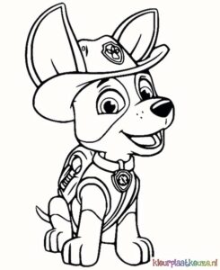 tracker kleurplaat paw patrol